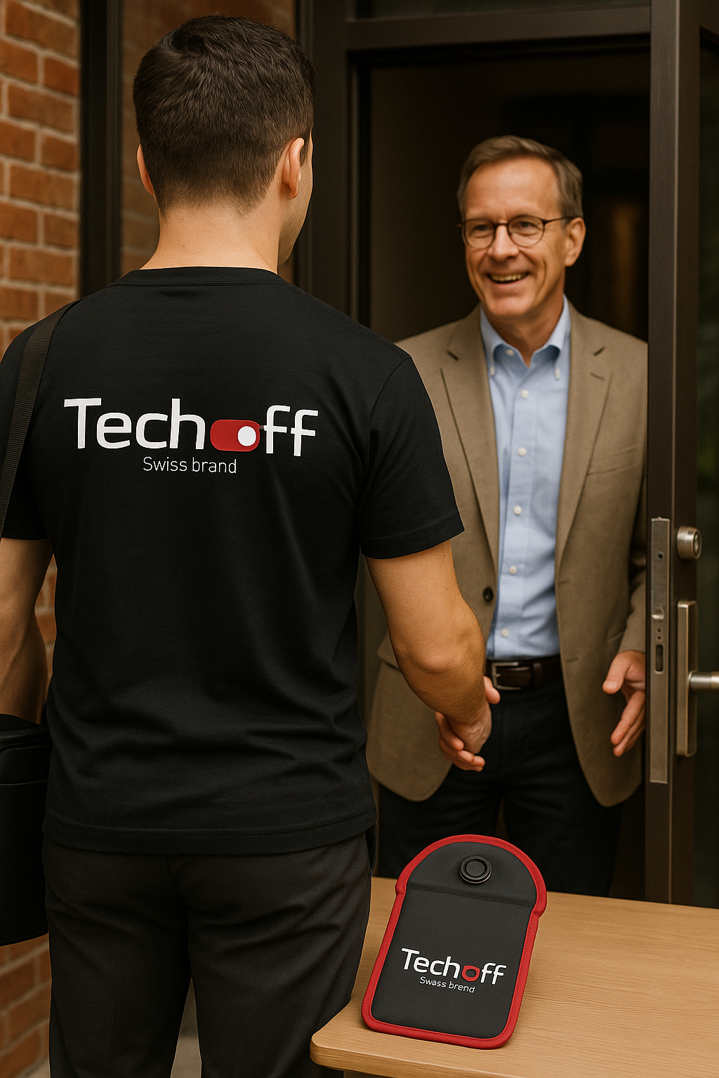 Mise en place d’une solution Tech Off avec pochette verrouillable présentée à un établissement